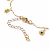 Brass Enamel Flower Pendant Necklaces NJEW-JN03222-3