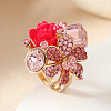 Personality Alloy Rhinestones Ring VB4094-3-1