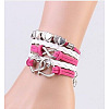 Suede & Imitation Leather Cord Knitted Multi-strand Bracelets WGD6FE3-36-1