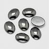 Non-magnetic Synthetic Hematite Cabochons G-P162-04-10x14mm-1
