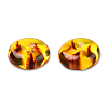 Resin Imitation Amber Beads RESI-N034-06-H01-3