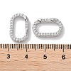 Rack Plated Brass Micro Pave Cubic Zirconia Clasps KK-Z039-06C-P-3