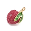 Fruit Alloy Enamel Pendants ENAM-P264-02H-G-3