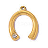 304 Stainless Steel Rhinestone Pendants STAS-OY016-43G-1