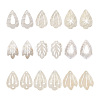 KISSITTY 18Pcs 9 Shapes Natural Capiz Shell Pendants SHEL-KS0001-01-2