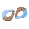 Opaque Resin & Walnut Wood Pendants RESI-S389-016A-C-3