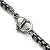 304 Stainless Steel Box Chain Necklace NJEW-D046-01B-3