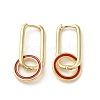 Real 18K Gold Plated Brass Ring Dangle Hoop Earrings EJEW-L268-022G-03-1