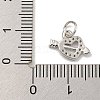 Rack Plating Brass Micro Pave Clear Cubic Zirconia Charms KK-U030-25P-3