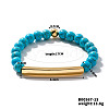 Synthetic Turquoise Stretch Bracelets CL6256-6-1