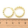 Brass Clear Cubic Zirconia Hoop Earrings EJEW-M047-18G-5