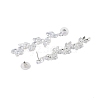 Brass Micro Pave Cubic Zirconia Stud Earrings EJEW-B046-16P-2