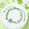 Natural Dyed White Jade Braided Bead Bracelets BJEW-JB09856-01-2