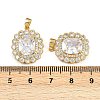 Brass Micro Pave Cubic Zirconia Pendants KK-K393-03G-3