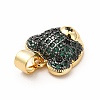 Rack Plating Brass Micro Pave Cubic Zirconia Charms KK-G456-23G-01-3