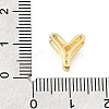 Brass Micro Pave Clear Cubic Zirconia Initial Spacer Bars KK-E802-34G-Y-3