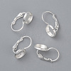 304 Stainless Steel Leverback Earring Settings STAS-F191-03S-14mm-1