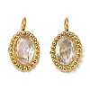 304 Stainless Steel Micro Pave Cubic Zirconia Charms STAS-K302-01E-G-1