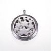 Tarnish Resistant 304 Stainless Steel Diffuser Locket Pendants STAS-N0010-14P-1