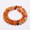 Natural Red Aventurine Bead Strands X-G-P257-02-6mm-3