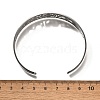 Non-Tarnish 304 Stainless Steel Cuff Bangles BJEW-M234-02P-6