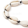 Natural Shell & Synthetic Turquoise Braided Bead Bracelet for Women BJEW-JB09245-03-2