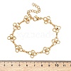304 Stainless Steel Flower Link Chain Bracelets SA-CBA2696-21G-5