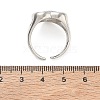 Brass Micro Pave Cubic Zirconia Cuff Open Rings for Women CU-CBA760A-13C-P-5