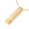 304 Stainless Steel Rectangle Bar Pendant Necklace NJEW-P262-18-3