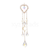 Glass Teardrop & Star Window Hanging Suncatchers HJEW-JM00905-01-1