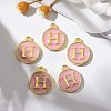 Golden Plated Alloy Enamel Charms LS-ENAM-S118-07H-5