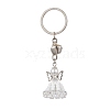 Glass Seed & Plastic Pearl & Alloy Keychain KEYC-MZ00025-05-1