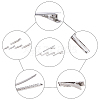 Iron Alligator Hair Clip Findings IFIN-PH0024-38P-7