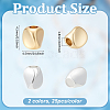 50Pcs 2 Colors Brass Spacer Beads KK-PH0013-37-2