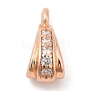 Brass with Cubic Zirconia Pendants KK-Q781-04RG-1