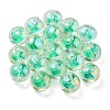 UV Plating Rainbow Iridescent Acrylic Beads OACR-A014-02G-3