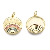 Brass Micro Pave Colorful Cubic Zirconia Pendants KK-G431-13G-1