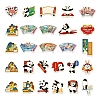 54Pcs PVC Waterproof Stickers PW-WG4D863-01-3