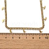 304 Stainless Steel Twisted Chain Necklaces with Moon Charm Tassel NJEW-R023-08G-5