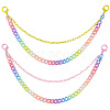2Pcs 2 Colors Resin Double Layer Chain Belts for Pants AJEW-GF0011-20B-1
