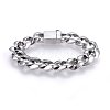 304 Stainless Steel Curb Chains Bracelets BJEW-E346-15P-1