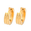 Sand Flash 304 Stainless Steel Hoop Earrings for Women EJEW-M001-22G-2