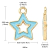 Alloy Enamel Pendants ENAM-YW0003-01E-3