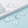 Transparent Glass Heart Cabochons GGLA-R021-20mm-8