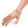 Acrylic Curved Tube & Round Chunky Stretch Bracelet for Women BJEW-JB08282-3