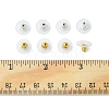 100Pcs 2 Colors Brass Clutch Earring Backs with Pad KK-FS0001-14-6