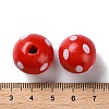 Printed Wood European Beads WOOD-Z002-11A-3