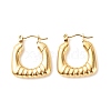 Ion Plating(IP) 304 Stainless Steel Chunky Rectangle Hoop Earrings for Women EJEW-K242-03G-1