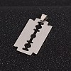 Tarnish Resistant 201 Stainless Steel Blade Pendants STAS-I032-069A-2