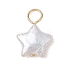 Natural Keshi Pearl Charms PALLOY-JF04240-01-3